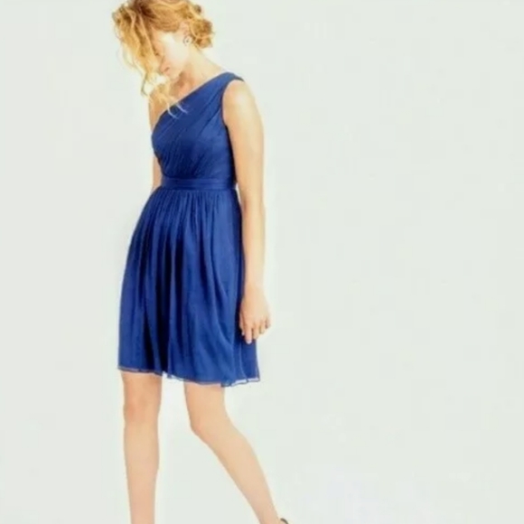 J.CREW Asymmetrical Chiffon Dress SIZE 16 - Picture 2 of 11